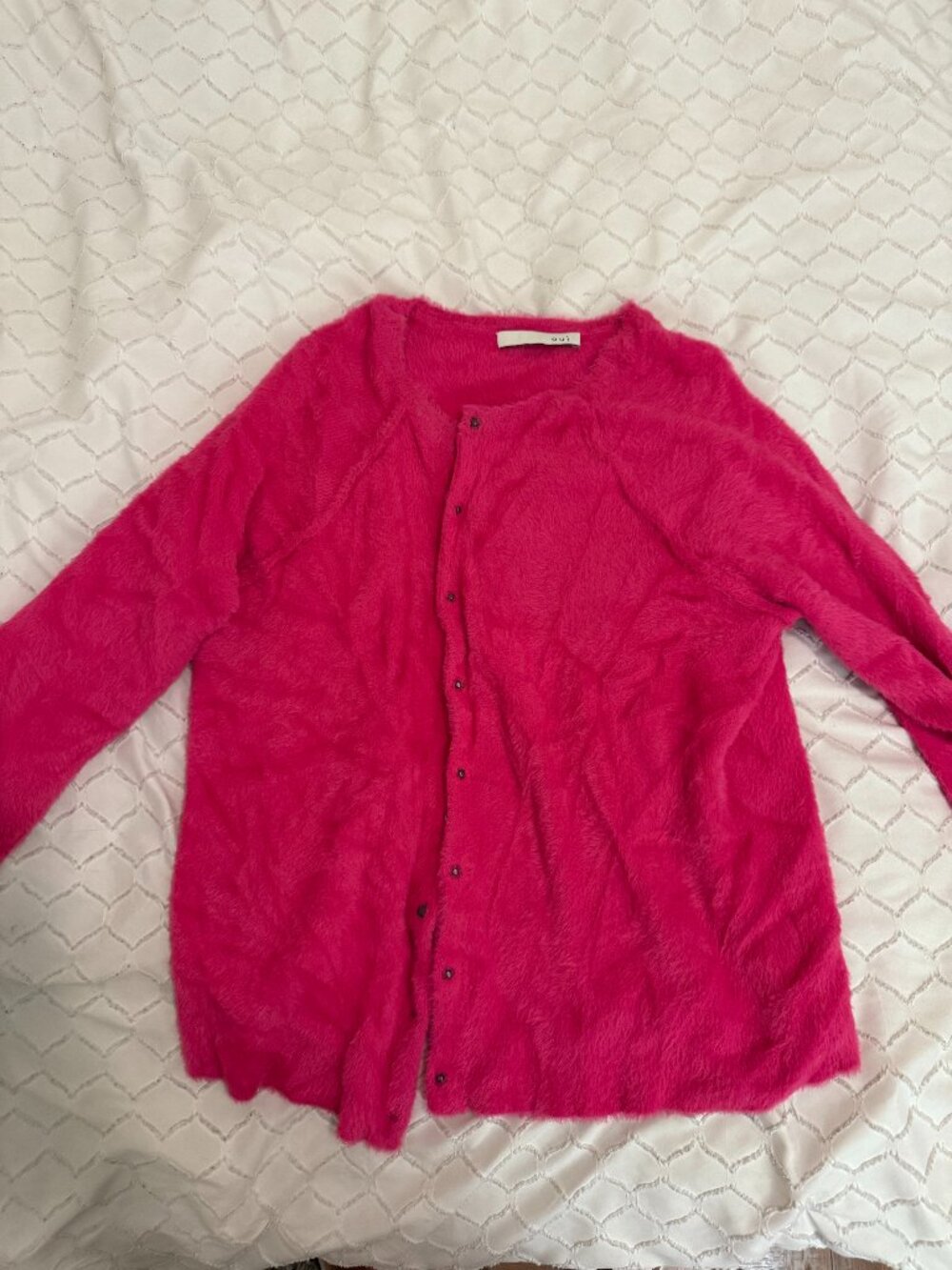 oui pink cardigan